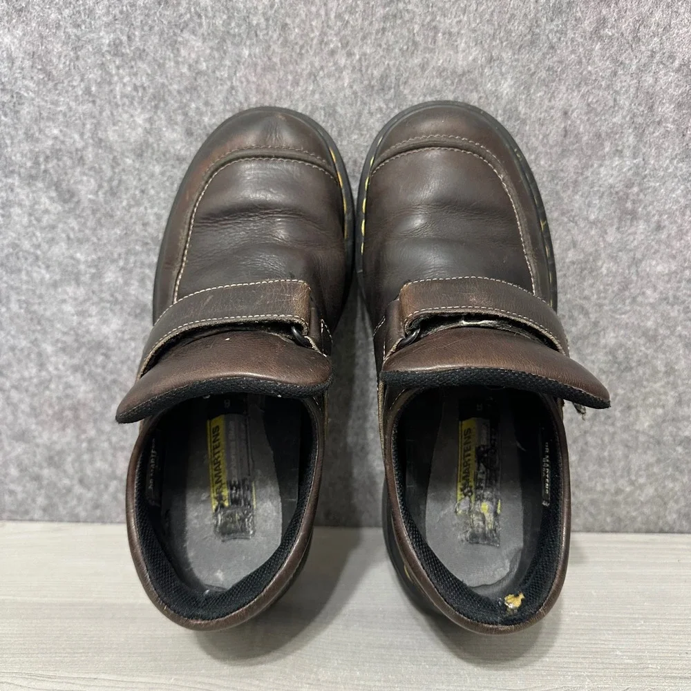 Dr. Martens‎ 9380 Monk Strap Shoes Mens 6 Brown Vintage Leather Chunky Hook